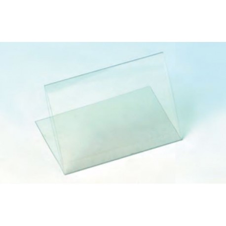 Porta tarjeta transparente con base