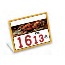 Cartel portaprecios UVI Panadería/Pastelería, Núm. relieve, con base