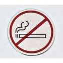 Cartel en acero inoxidable prohibido fumar Ø 7,5