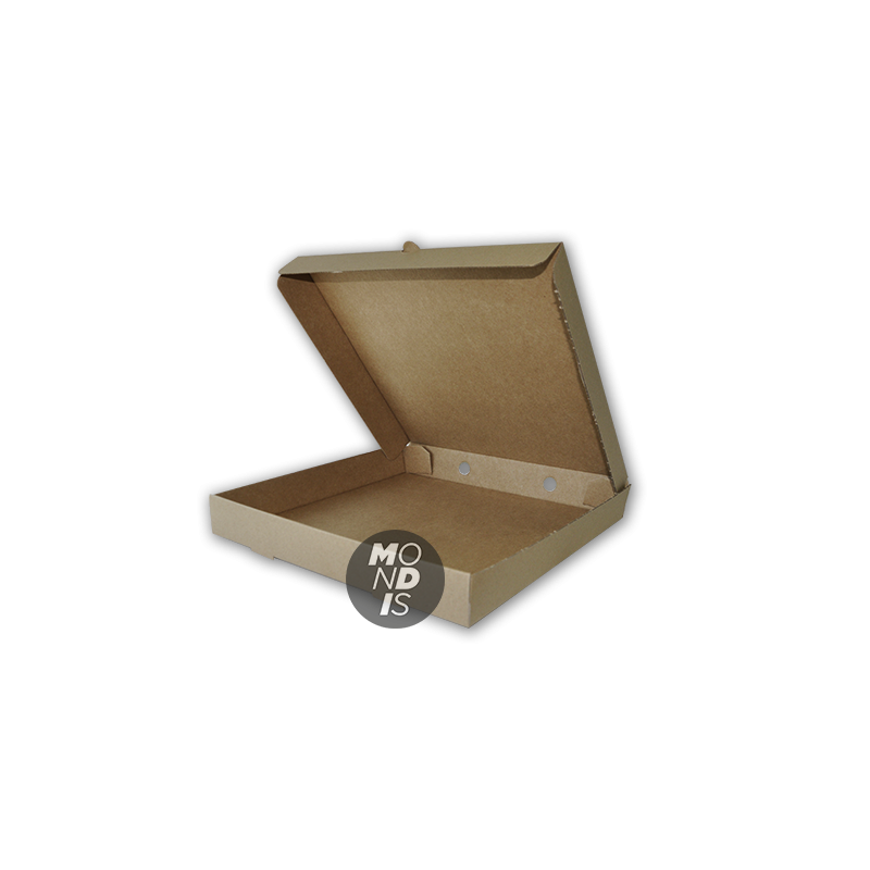 Cajas de Pizzas 33x33 cms Para comidas: Cuadradas Marrón Kraft Automontables 100x Pack de 100 unidades TeleCajas® | 