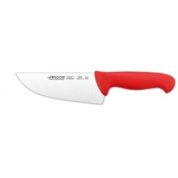 Cuchillo Carnicero Hoja Ancha de 170 mm, Mango Rojo