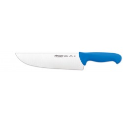 Cuchillo Carnicero Hoja Ancha de 250 mm, Mango Azul
