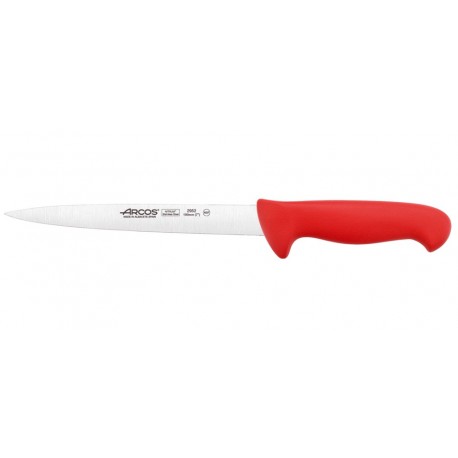 Cuchillo Fileteador Semiflexible de 190 mm, Mango Rojo