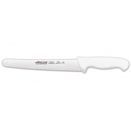Cuchillo Pastelero de Sierra de 250 mm, Mango Blanco