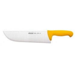 Cuchillo Carnicero de Hoja Ancha de 300 mm, Mango Amarillo