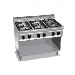 Cocina de 6 fuegos a gas con mueble Maxi Power 1200x700x900 mm Macros700