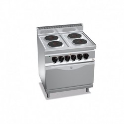 Cocina de 4 fuegos eléctrica + horno eléctrico GN 2/1 800x700x900 mm Macros 700