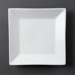 Plato cuadrado de borde ancho 254 mm Color Blanco