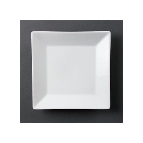 Plato cuadrado de borde ancho 254 mm Color Blanco
